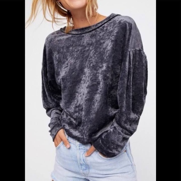 Free People Tops - Free people Milan velvet relaxed layering top